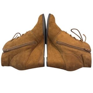 American Rag Brown Lace-Up Wedge Booties 8.5 Women’s